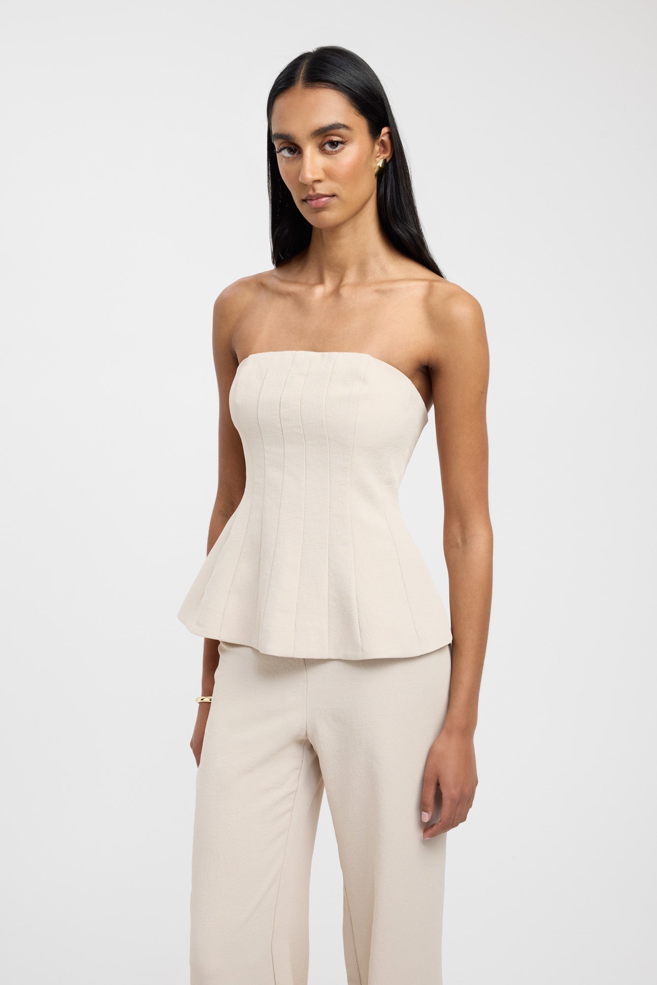 Oyster Strapless Seam Top