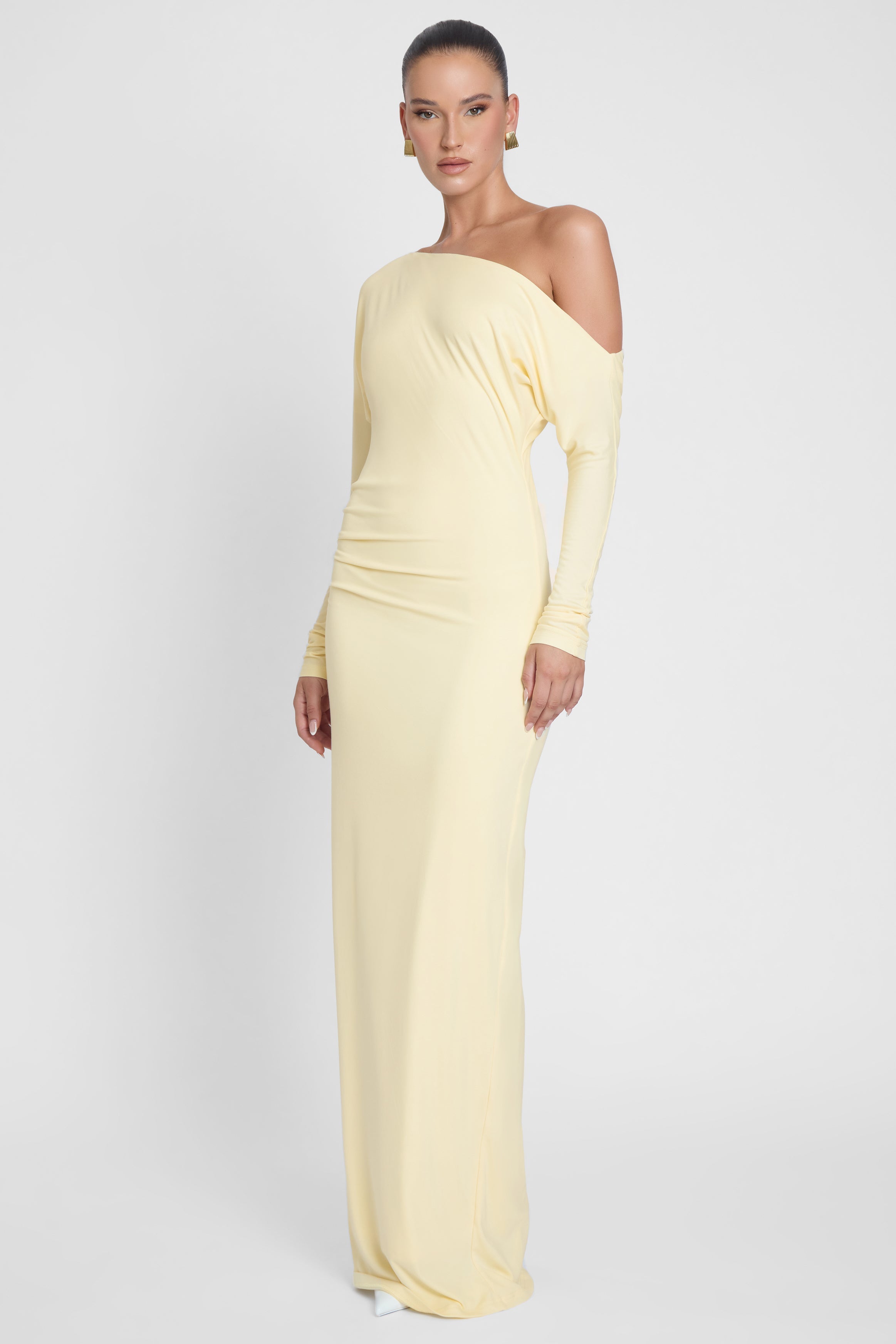 Sola Slouchy Jersey Maxi Dress - Yellow