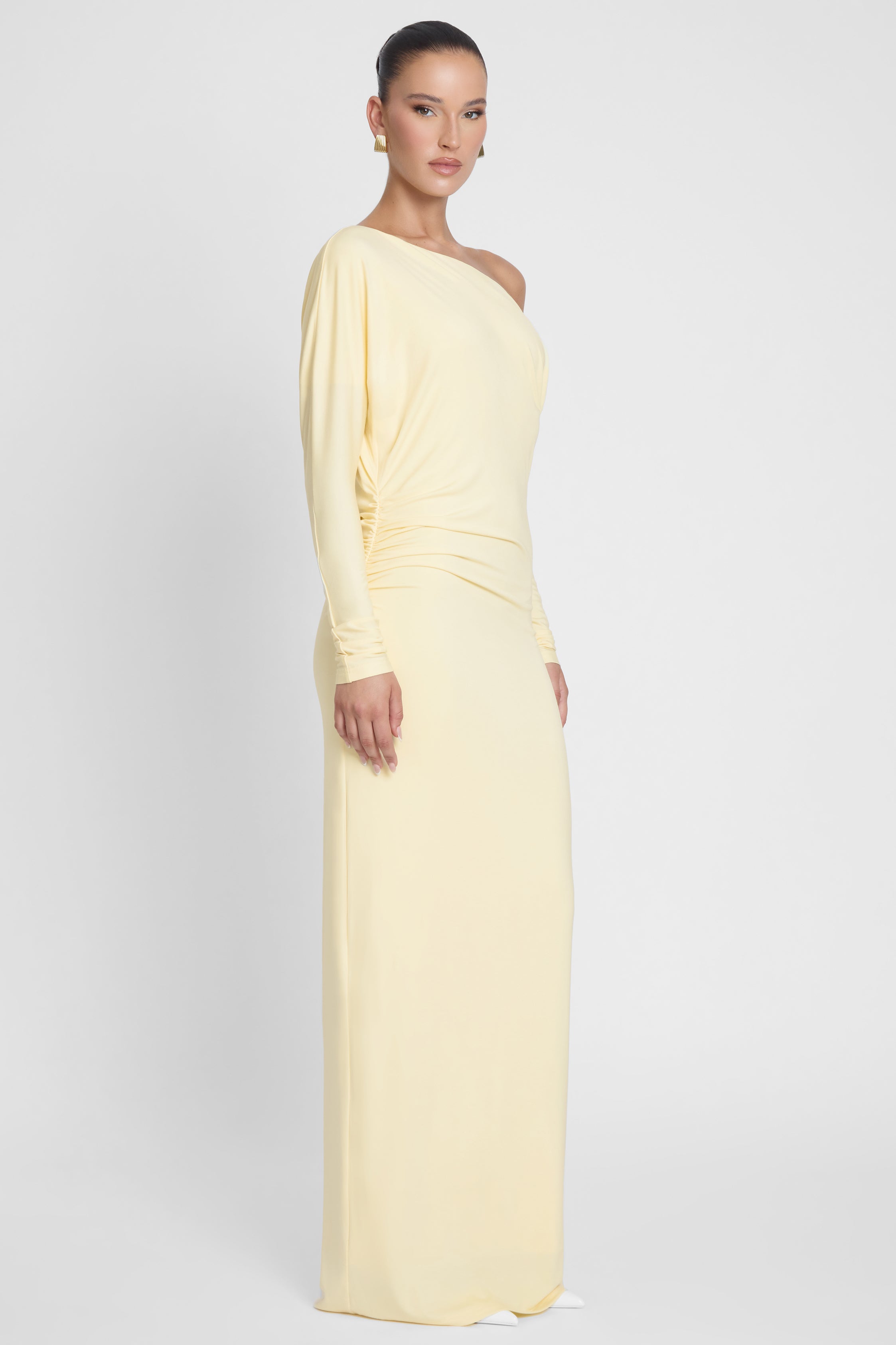 Sola Slouchy Jersey Maxi Dress - Yellow