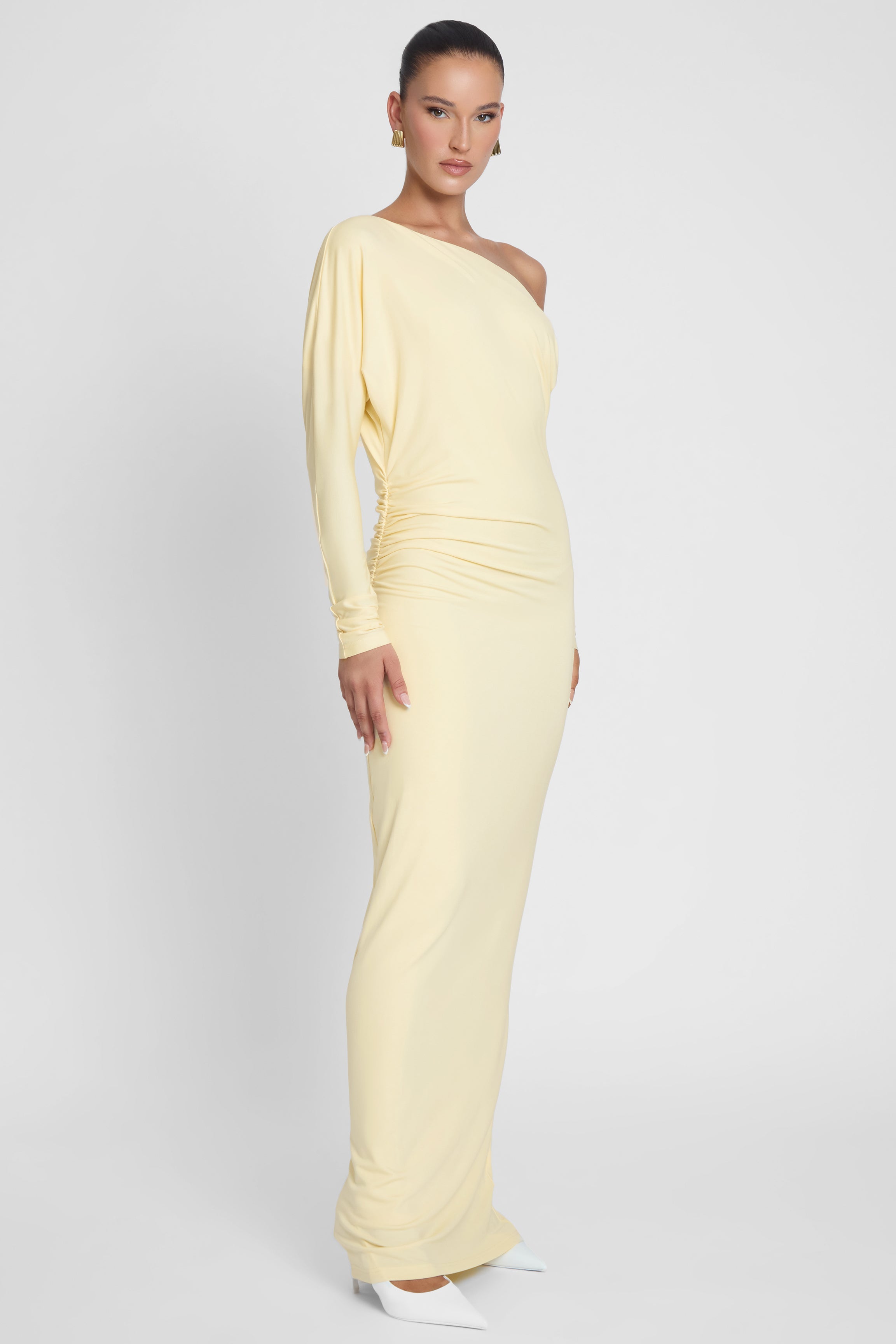 Sola Slouchy Jersey Maxi Dress - Yellow