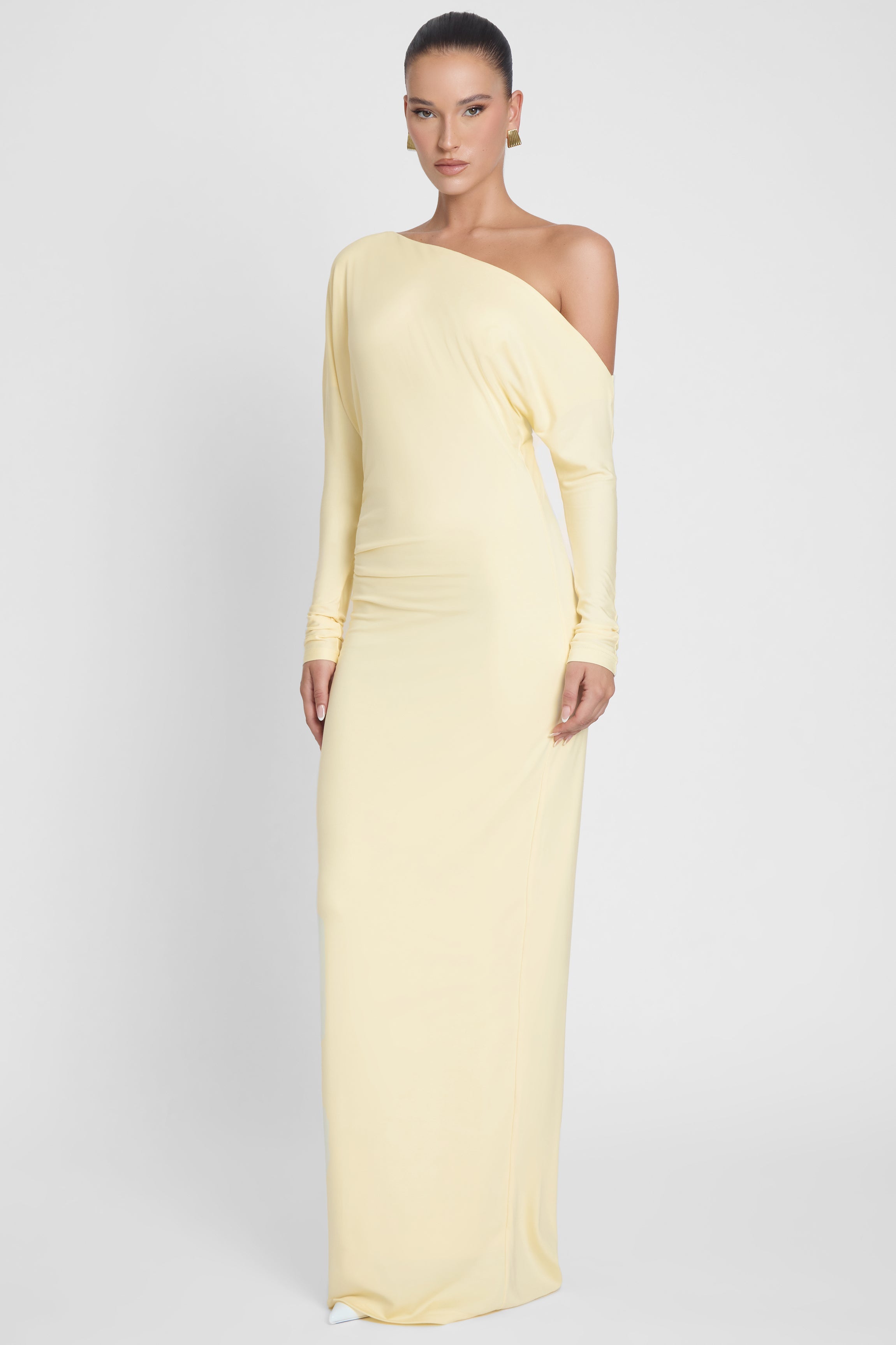 Sola Slouchy Jersey Maxi Dress - Yellow