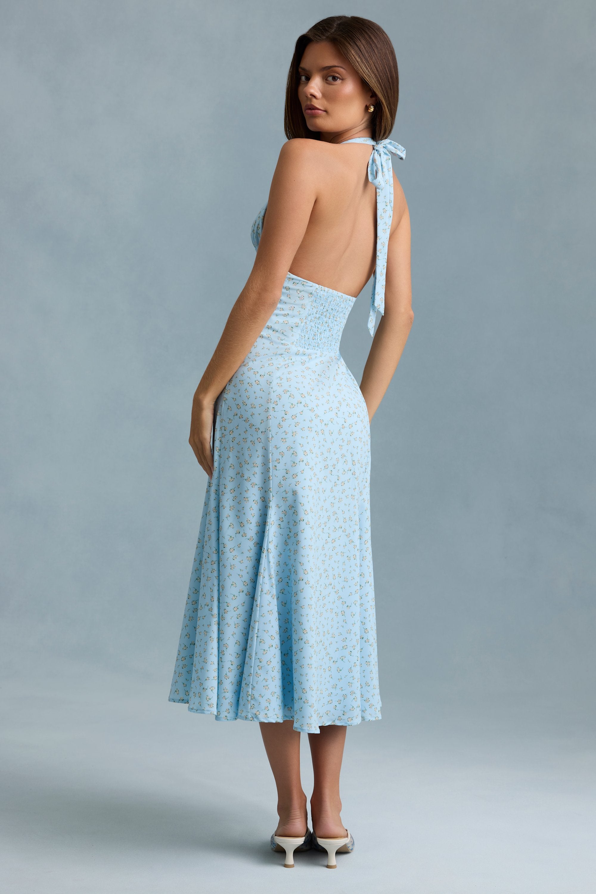 Elowen Blue Floral Midaxi