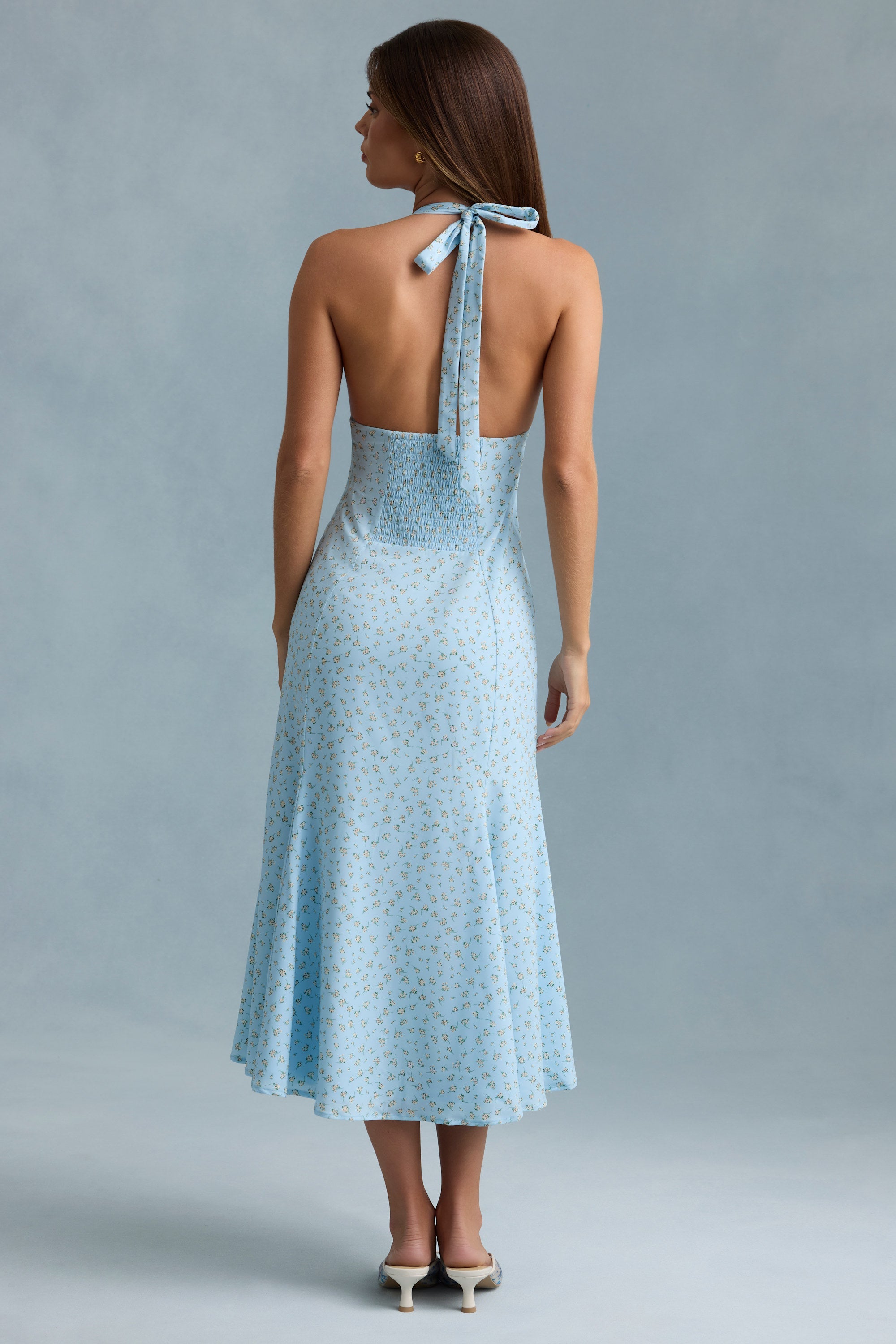 Elowen Blue Floral Midaxi