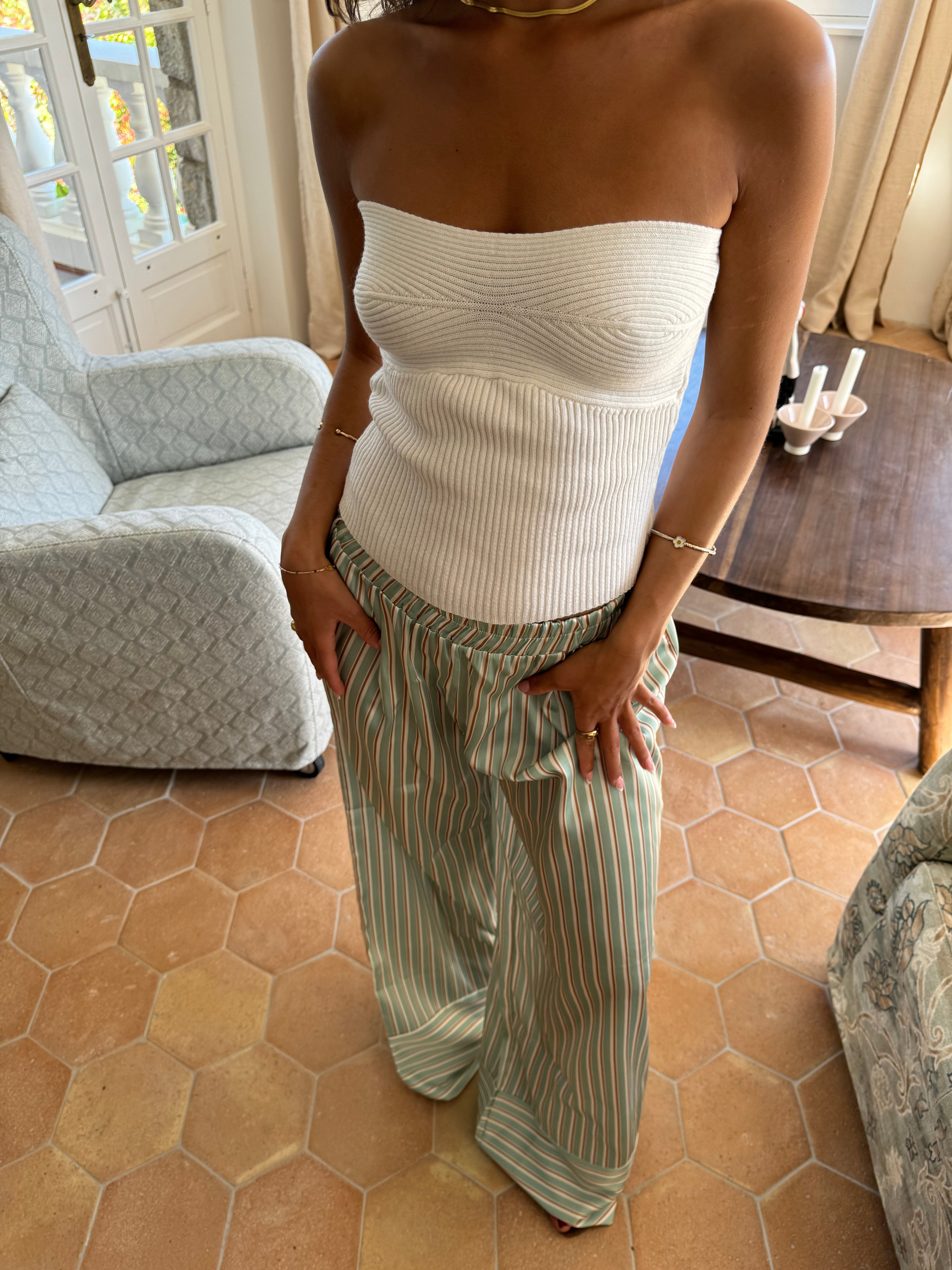 Phoebe tube top - White
