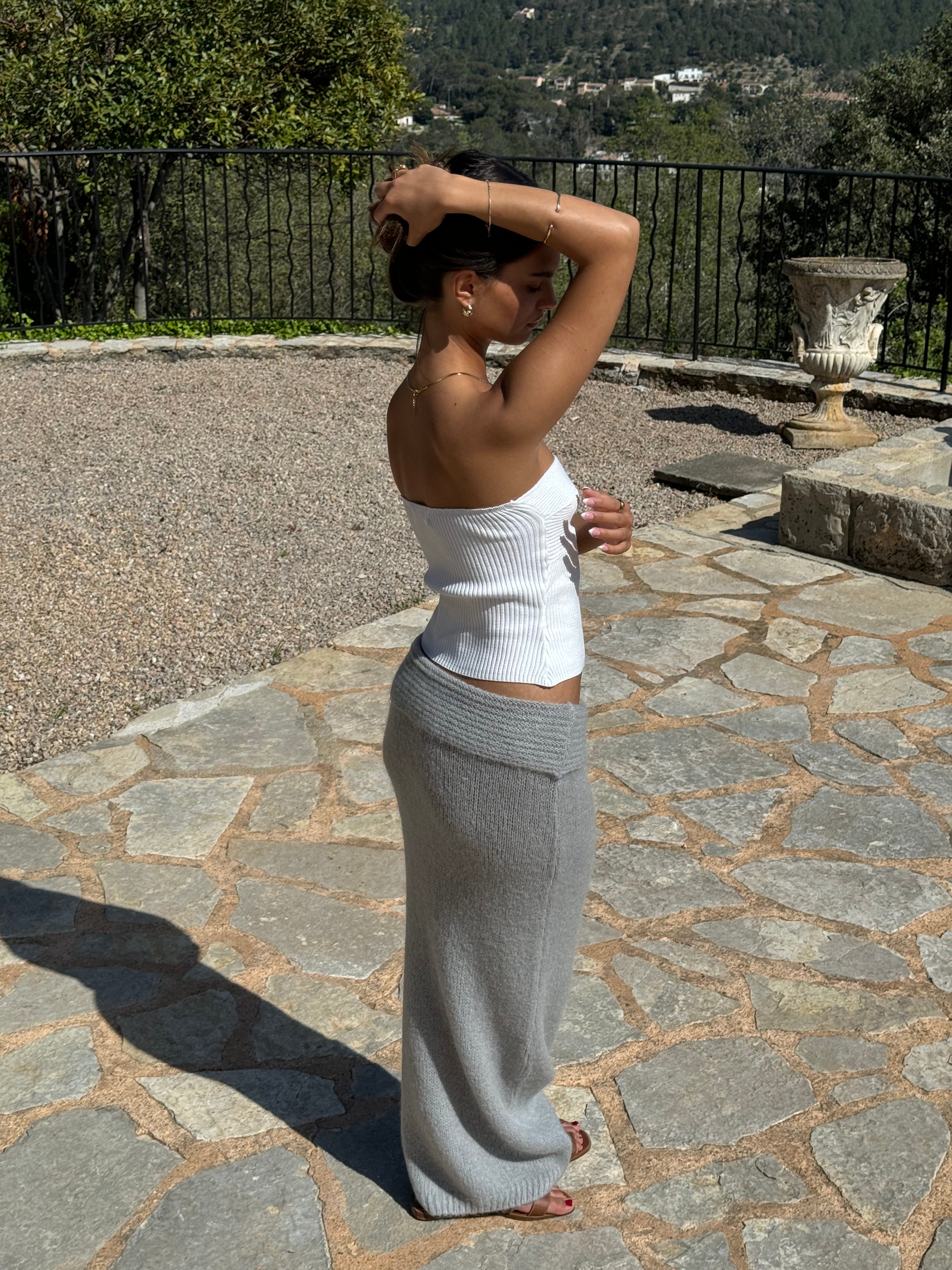 Phoebe tube top - White