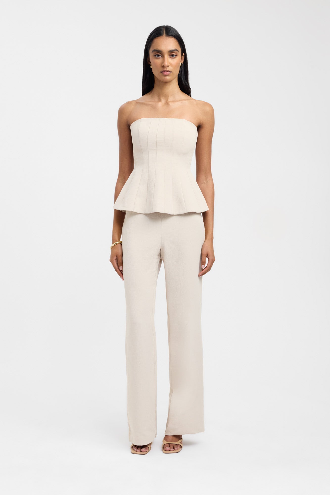 Oyster Strapless Seam Top