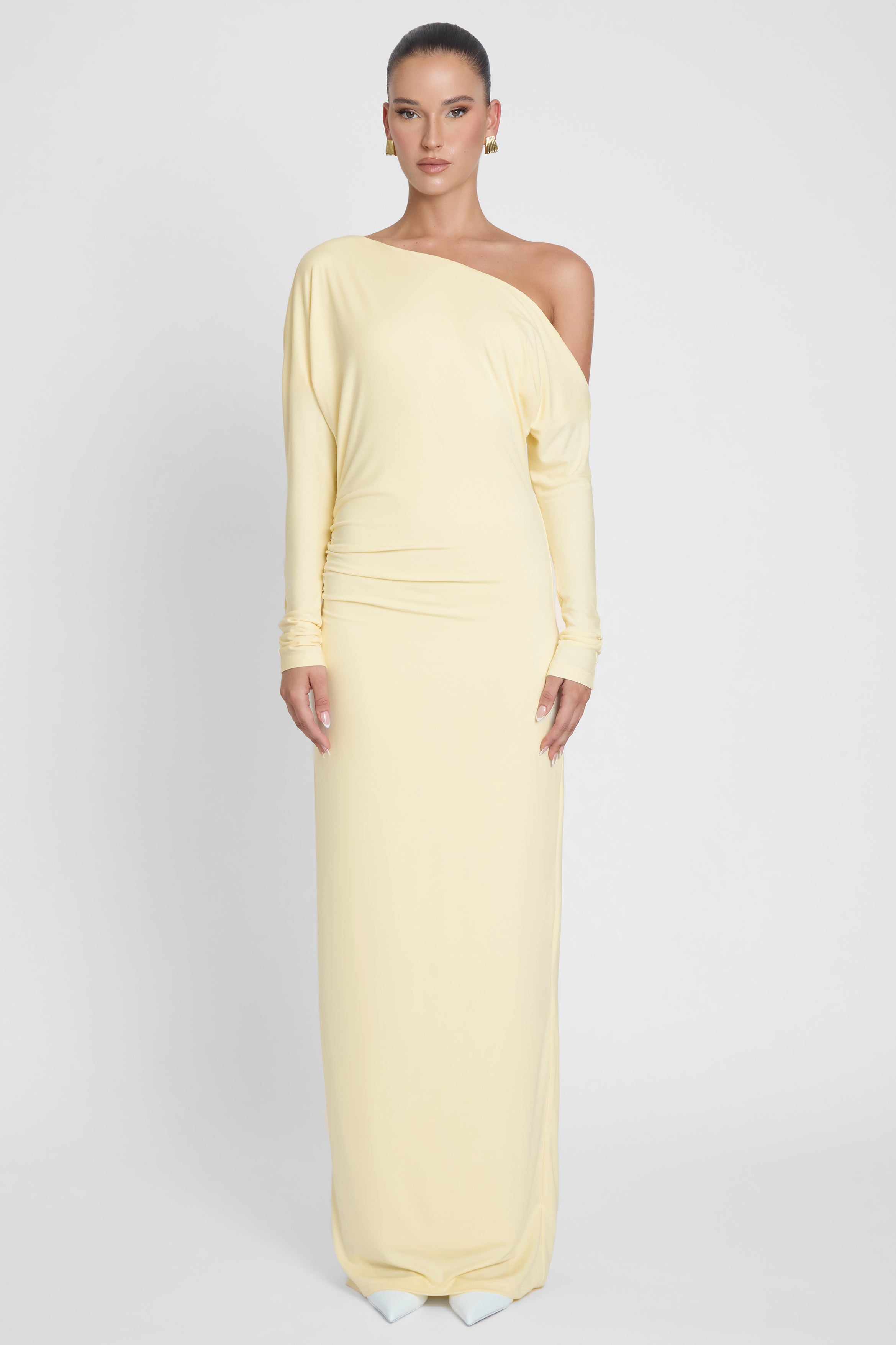 Sola Slouchy Jersey Maxi Dress - Yellow
